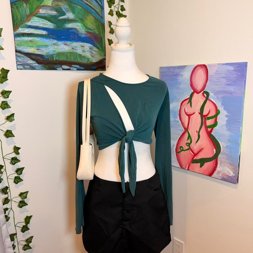 Urban outfitters teal cutout tie